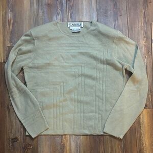 Carlisle Women's Light Olive Silk & Cashmere Blend Knit Large